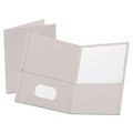 Oxford Two Pocket File Folder 8-1/2 x 11", Gray, PK25 57505